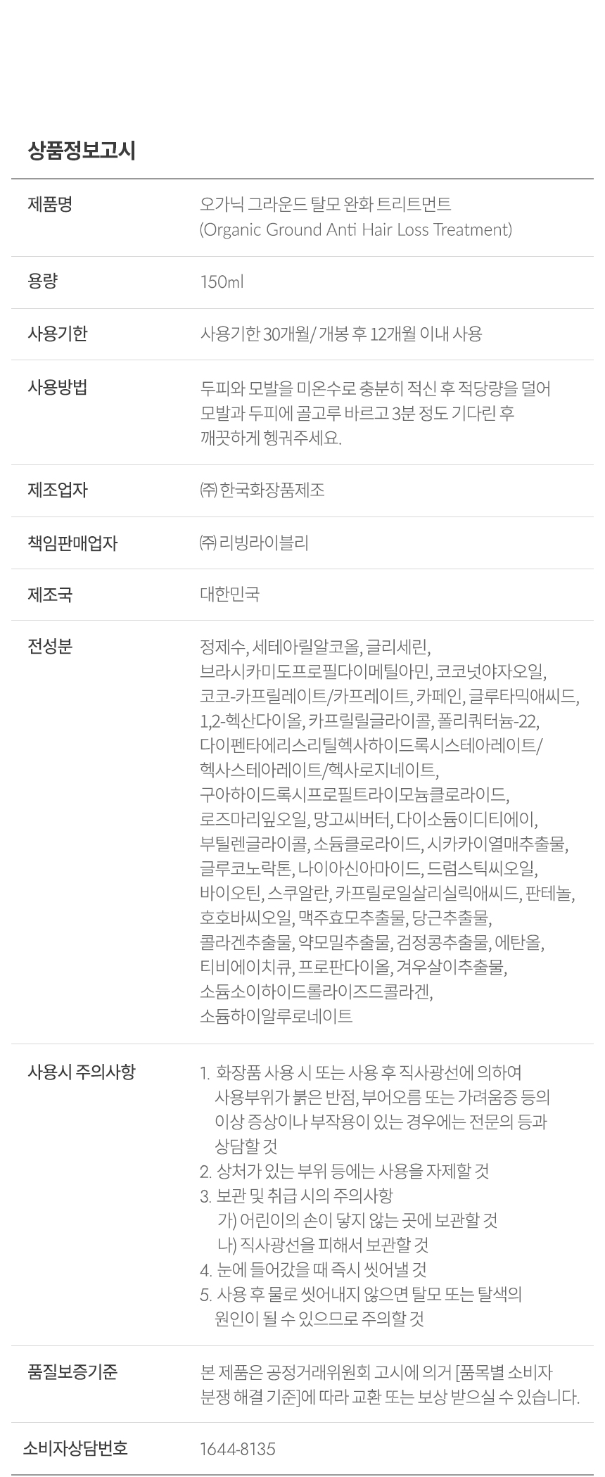 상품정보고시